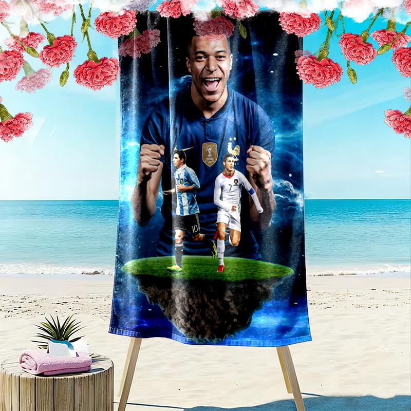 Cristiano Ronaldo: Legend Football beach towel Portable for travel Outdoor camping quick-drying swim towel Absorbent bath towel Outdoor pool towel