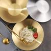 Deepened Design Stainless Steel Plates Gold Silver Color Noodles Bowl  Tableware For Dining