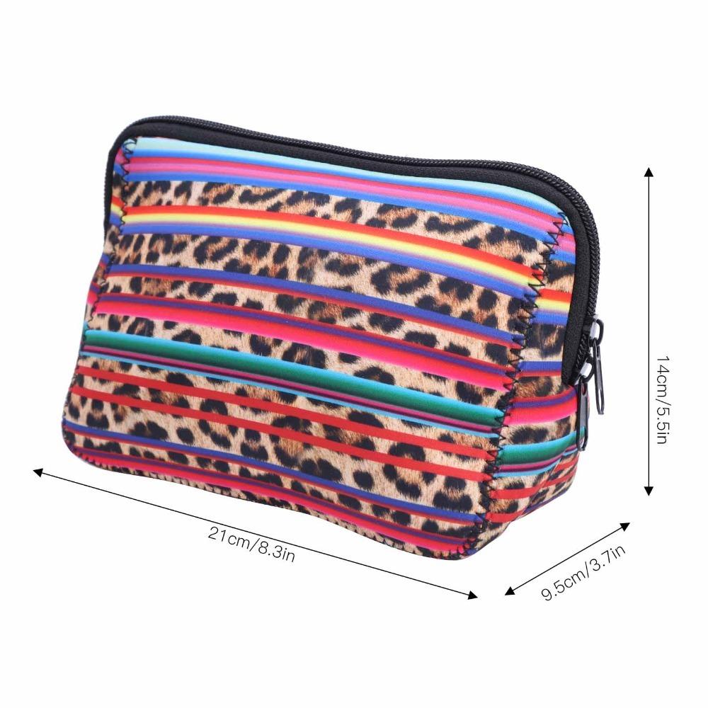 2 Pcs Neoprene Cosmetic Bag Waterproof Makeup Pouch Durable Makeup Organizer Handbag Organizer