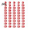 School Pencil Tracking System 1-20/1-30/1-50 Numbered Toppers, Reusable Classroom Labels Student Markers for Teachers, Organization Number Management