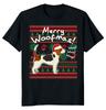 Рождественская футболка унисекс Beagle Merry Woofmas
