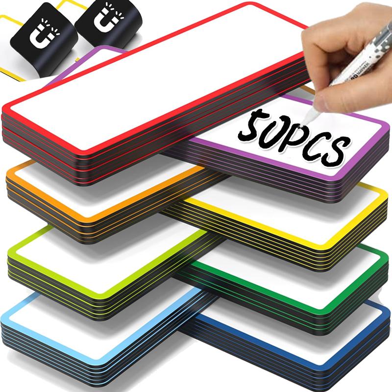 Wholesale Magnetic Label Stickers Reusable Dry Erase Magnet Label Fridge Classification Sticker Office Whiteboard Display Label
