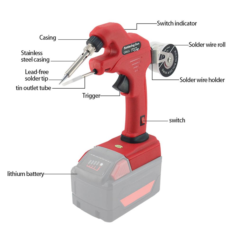 Аккумуляторный ручной паяльник для аккумулятора Milwaukee M18 18 В, инструменты для DIY