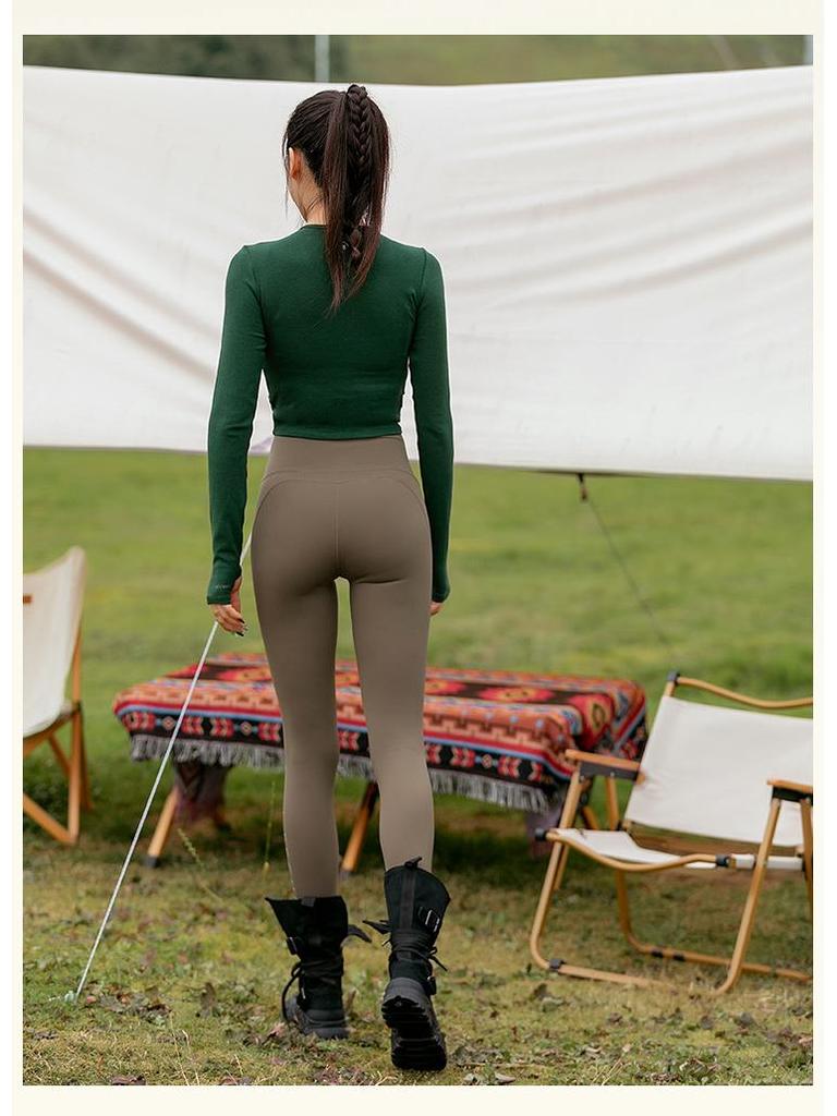 Осенне-зимний женский топ с длинными рукавами для йоги - блузка для похудения, пилатеса, фитнеса и бега