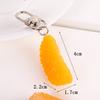 Cute Simulation Fruit Orange Keychain Trinket Simple Food Charms Women Girls Bag Pendant Jewelry Car Accessories Keyring