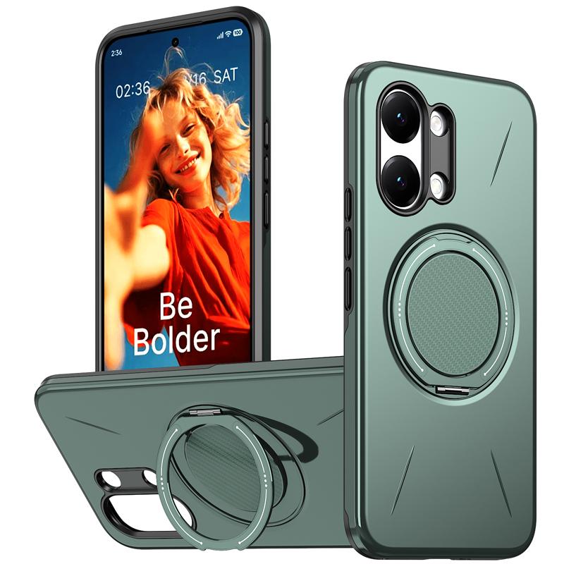 Чехол ELVEV для Redmi Turbo 5 Max Turbo 5, магнитный, ударопрочный, из твердого поликарбоната + мягкого ТПУ, с вращающимся кольцом-подставкой