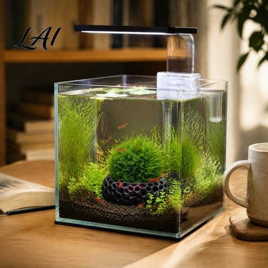 Freshwater Shrimp House 2Pcs Caves for Plants Aquarium Round Hideouts Cherry & Dwarf Small Resting Spot Hides Moss Ferns And Anubias Tank