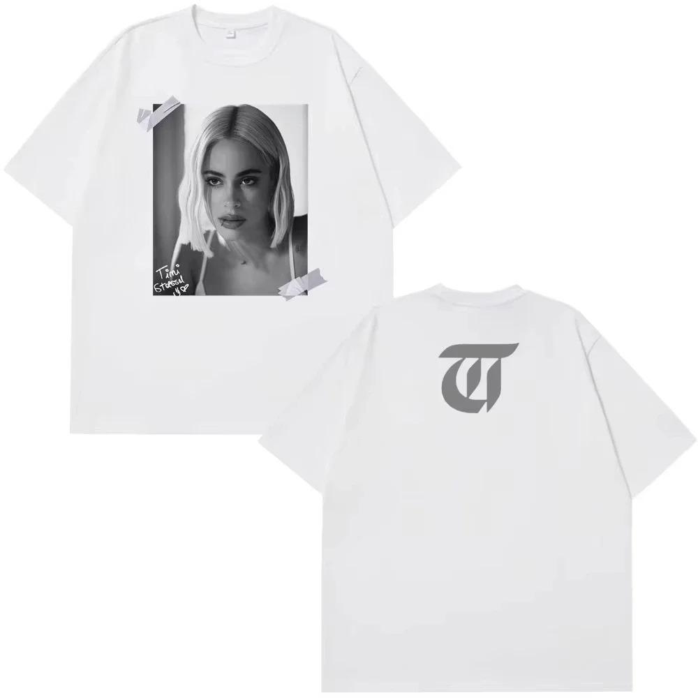 Unisex Women Clothing Oversized T-shirts Singer Tini Stoessel Tour Album 2026 Merch Tees Short-sleeved Loose Casual Cotton T-shirt