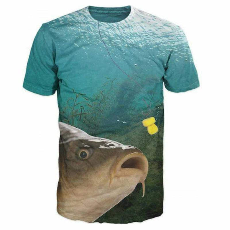 3D Fish Printed T Shirt for Men Summer Men's Carp Fishes Funny T-shirt Women Kids Male Oversized Short Sleeve Tops Tees 100-6XL