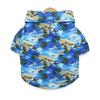 Рубашка с принтом листьев с воротником-лацканами Одежда для собак Одежда для питомцев Рубашка для прогулок
