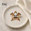 Golden Plated Alloy Brooch Chinese Style Paper Kite Brooch, Enamel Butterfly Goldfish Swallow Badge, Decorative Pin for Clothing Scarves and
