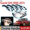 Для Suzuki SX4 Аксессуары 2006-2013 Хромированные накладки на ручки дверей Fiat Sedici 2007 2008 2009 2010 2011 2012 Наклейки для стайлинга автомобиля