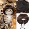 Holiday Costume for Small Animals Funny Dog Wig Medium Large Dogs, Pet Lightweight Hair Accessories with Adjustable Elastic Band Cosplay, Halloween,
