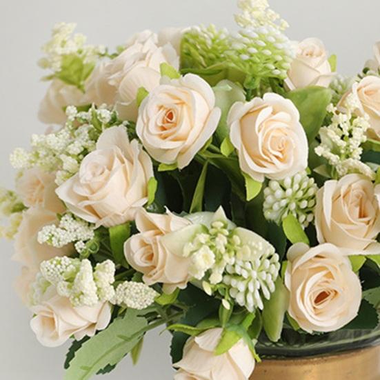 Модный имитационный цветочный букет, реалистичный с декоративным стеблем