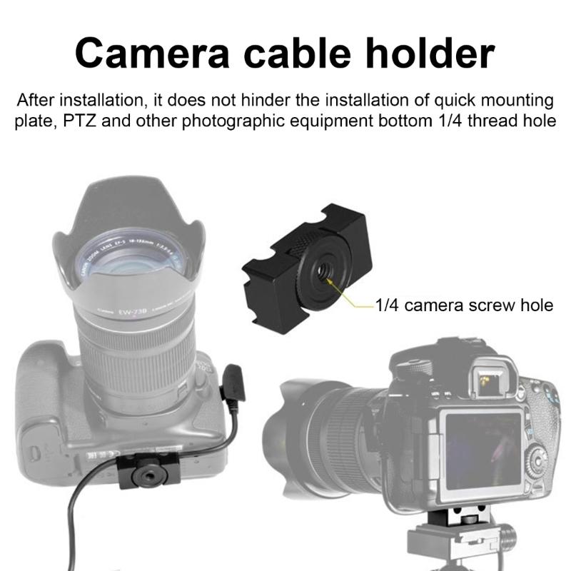 Camera Video Data Cable Clip Aluminum Cable Protective Lock Clip Suitable for SLR Camera Quick Mount Board Cable