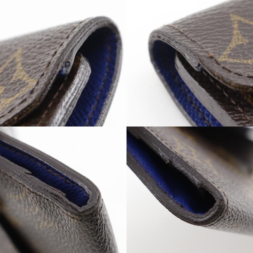 Louis Vuitton Portefeiulle Josephine Purse M60164 Three Fold Brown Monogram Canvas Women Used