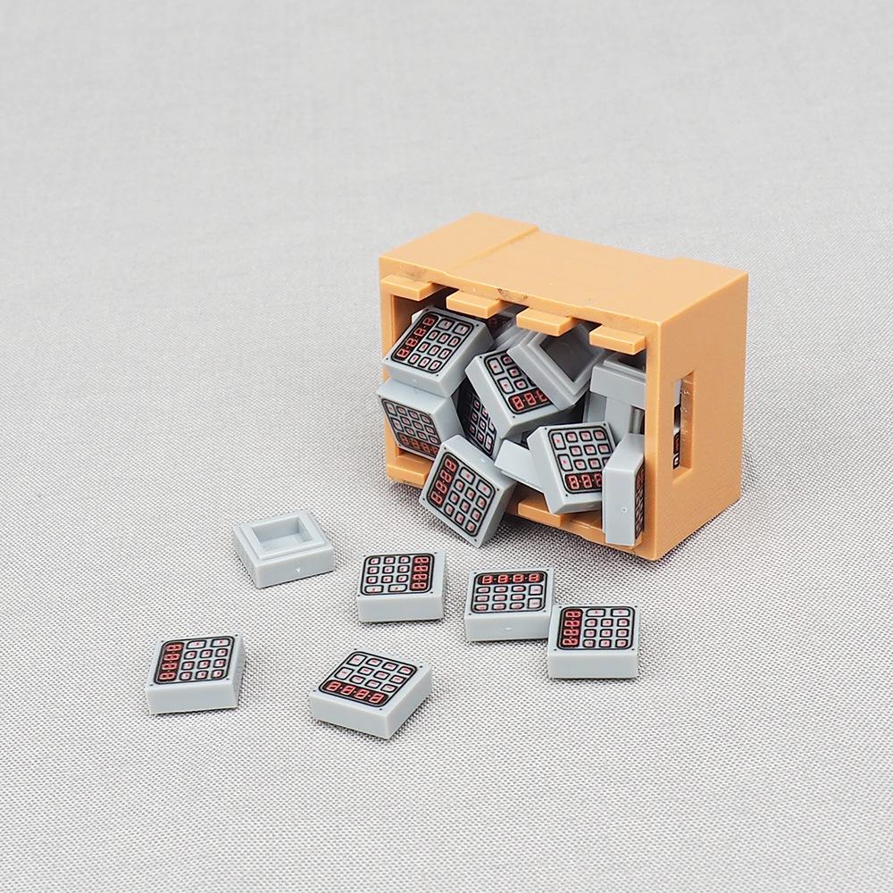 MOC 10 ШТ. Печатные 3070 Красные Цифровые Клавиатурные Кнопки Строительные Блоки Транспортное Средство Машина Совместимые Аксессуары Игрушки Дети