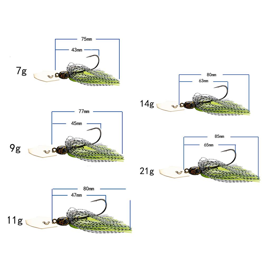 Мягкая приманка Chatter Bait Спиннербейт Воблер Незацепляйка Рыболовная приманка Для Басса Щуки Судака Рыбы