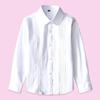 Spring Autumn Baby Toddler Teenage Girls White Blouse Long Sleeve School Uniform Girl Cotton Shirt Kids Tops 6 8 10 12 14 Years
