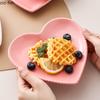 Creative Heart-shaped Ceramic Plate Solid Color Cake Plate Dessert Plate Fruit Plates Molecular Cuisine Specialty Tableware