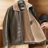 Повседневная мужская искусственная куртка, толстое теплое флисовое пальто, мотоциклетные шубы, мужские винтажные зимние куртки