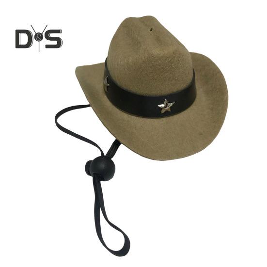 Шляпа ковбоя для питомца, регулируемый мини-костюм ковбоя с ремешком на подбородке для вечеринок на Хэллоуин, Рождество