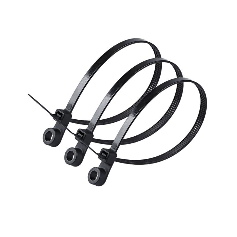 Pack Of 100 Strong Polyamide Fastening Bands With Screw Holes For Reliable Cord Management And Organization
