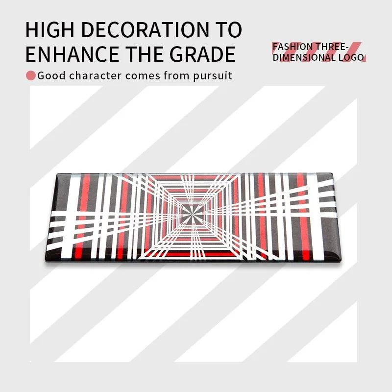 XLGJS1 Plaid For Tesla Model 3 Y S X Tail Tag Trunk 3D Logo Zinc Alloy Vehicle Label Emblems PLAID Badge Creative Decoration Stickers