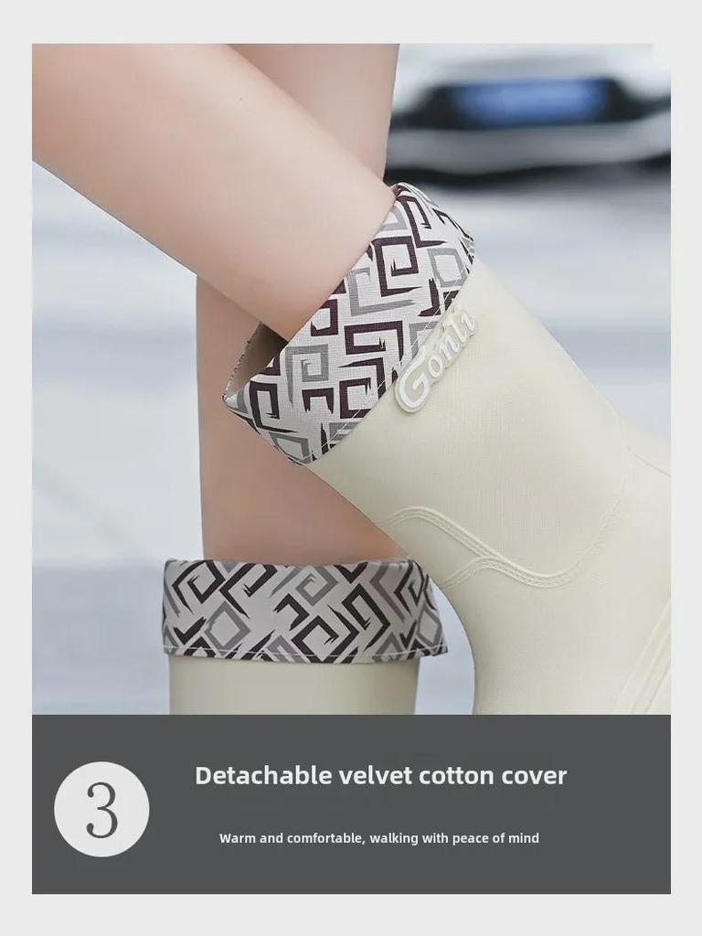 Women's Mid-Tube Lightweight Waterproof Rain Boots - European & American Fashion