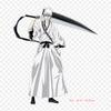 Costume Ichigo Kurosaki Kenpachi Zaraki Anime Lron On Patches For Clothes Bag Tshirt Heat Transfer Stickers Stripes Appliques