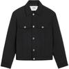 Solid Color Button Down Collar Jacket Men Jackets Black HJK233PA000-9001