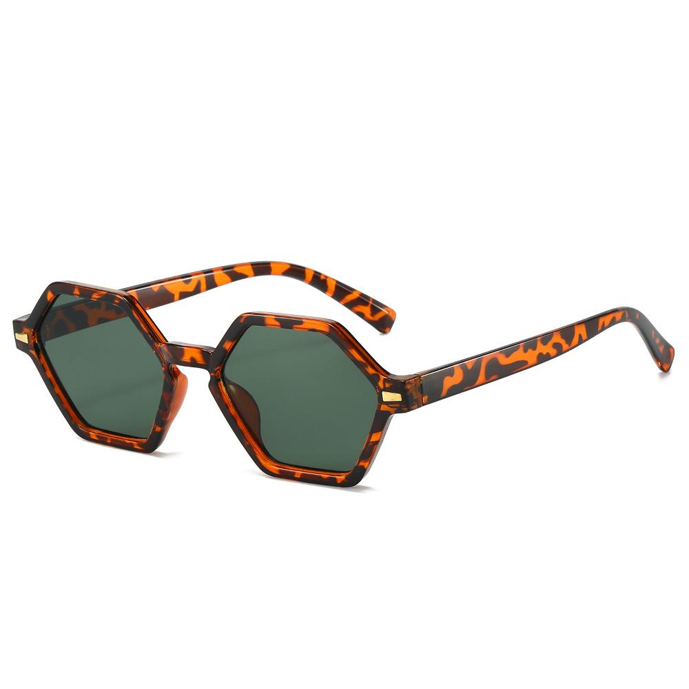 American retro multilateral small frame sunglasses, simple decorative selfie glasses, overseas live broadcast sunshade sunglasses