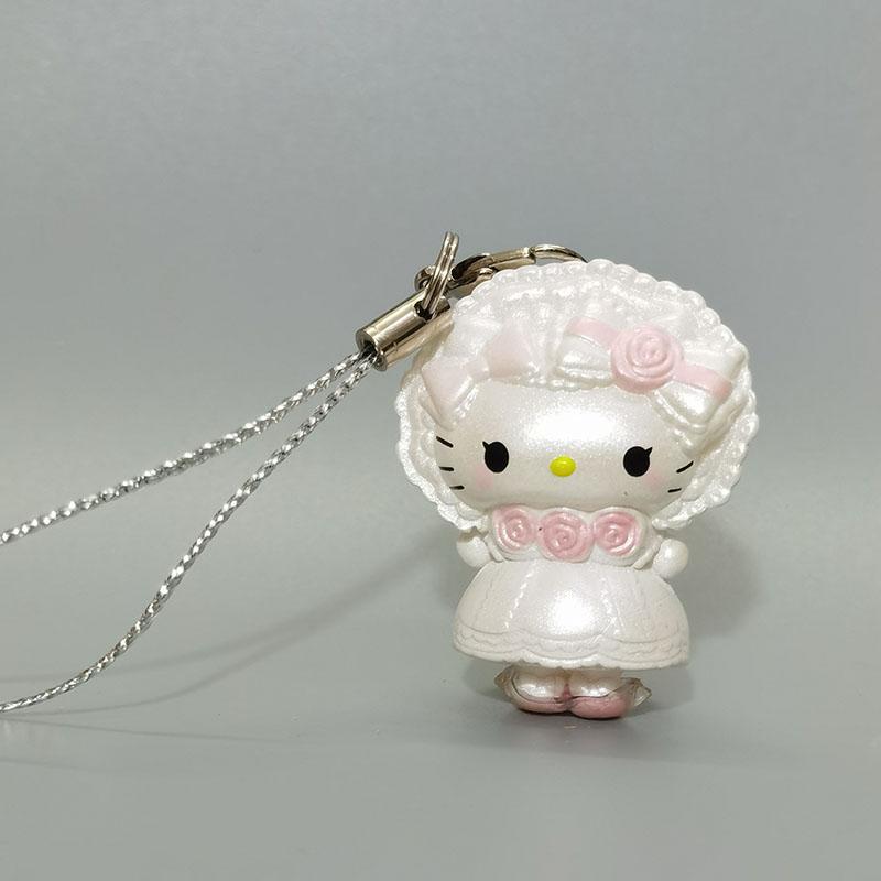 Sanrio Аниме 4 см Брелок Кос Хелло Китти Фигурка Кошки Кукла Кавайная Декор Комнаты Торта Рождественская Игрушка Подарки Для Девочек Детей