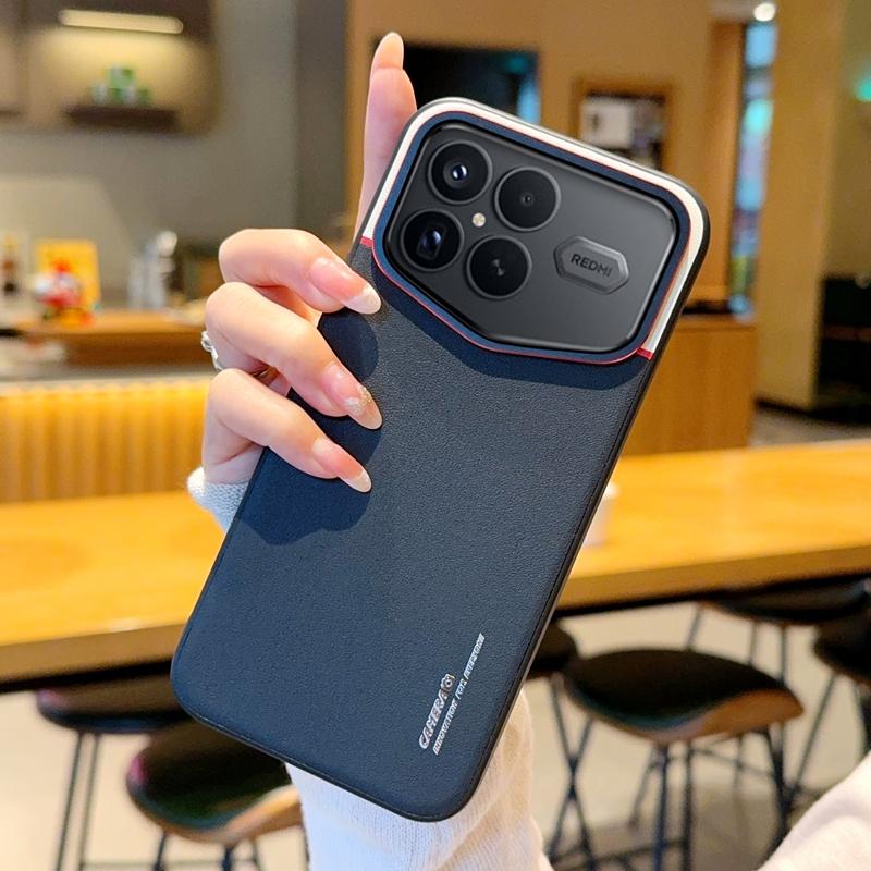 Чехол для Xiaomi Poco F8 Pro и Poco F8 Ultra Контрастный Цвет Матовая Кожа Защита Выступающей Линзы Мягкий Захват Телефона Задняя Крышка
