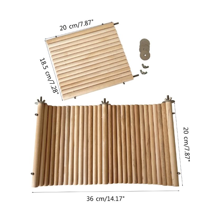 Лестница для песчанок Деревянный мост Гамак Качели Подходит для карликовых шиншилл Деревянные качели для хомяков Мышь X3UC