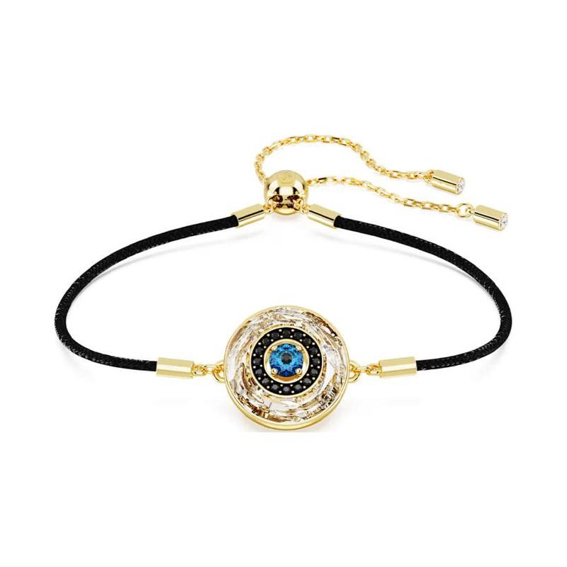 Swarovski Symbolica Devil's Eye Pattern Design Synthetic Cubic Zirconia Crystal Bracelet Women's Black 5692167