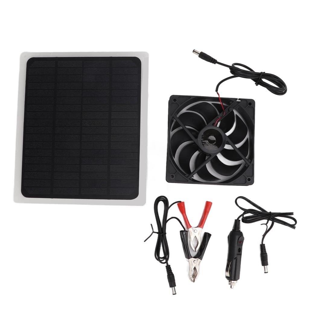 10W 12V USB Solar Panel Powered Fan Waterproof Outdoor Camping Household Appliances