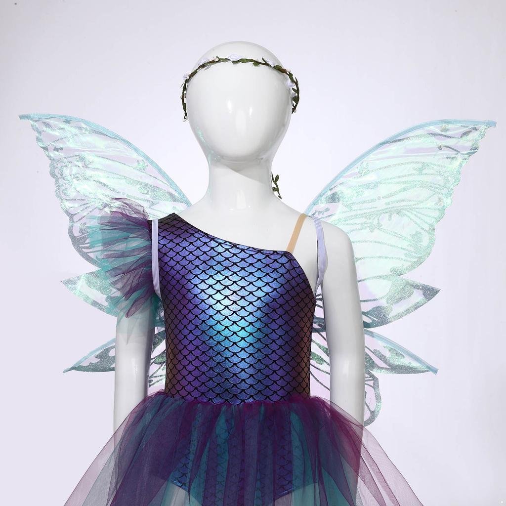 Костюм «Крылья бабочки и эльфийские уши» — полный набор аксессуаров для взрослых и детей, идеально подходящий для ролевых игр в стиле феи, маскарада и Хэллоуина.