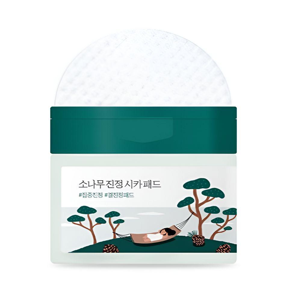 ROUND LAB Успокаивающие тонер-пэды с центеллой азиатской и сосной Soothing & Hydrating Skin Care 195 мл (50 пэдов)