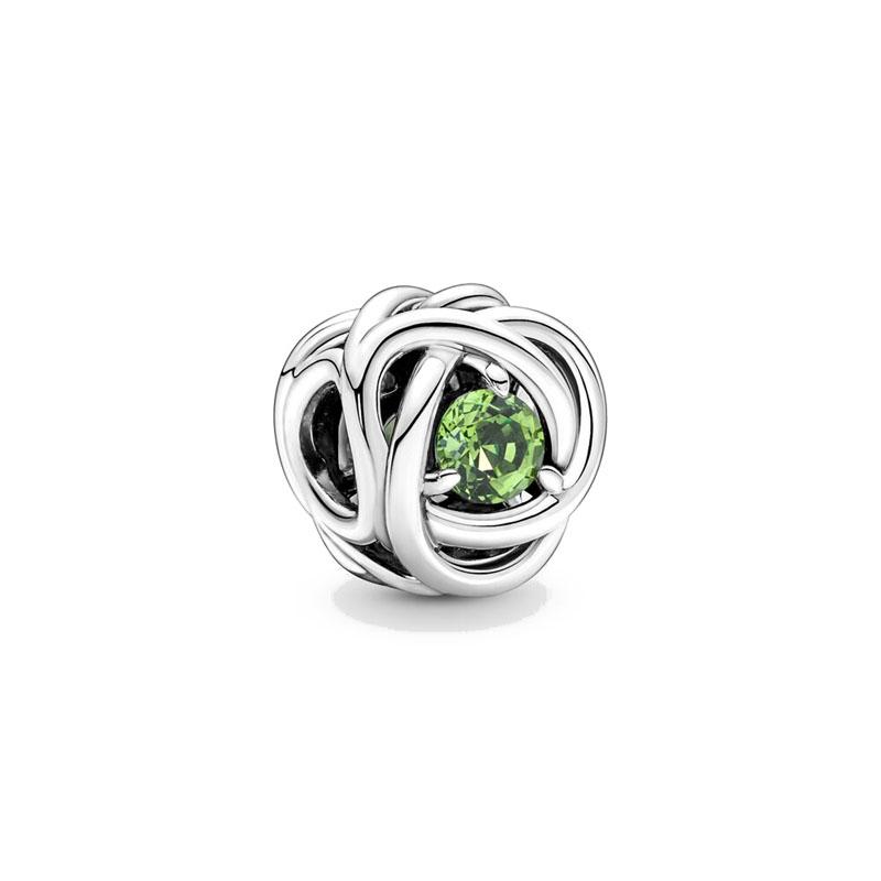 New 925 Silver Twelve Month Birthday Stone Pendant DIY Beads for European Bracelet Jewelry