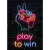 Gaming Colorful Line Art Poster Canvas Printing Decor Play Game Quotes Wall Decor for Gaming Room Boys Room Decoration Line Art