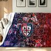Cagliari FC Print Flannel Blanket High Quality Warm Comfortable Cover for All Seasons Perfect for Gifts Home Decor