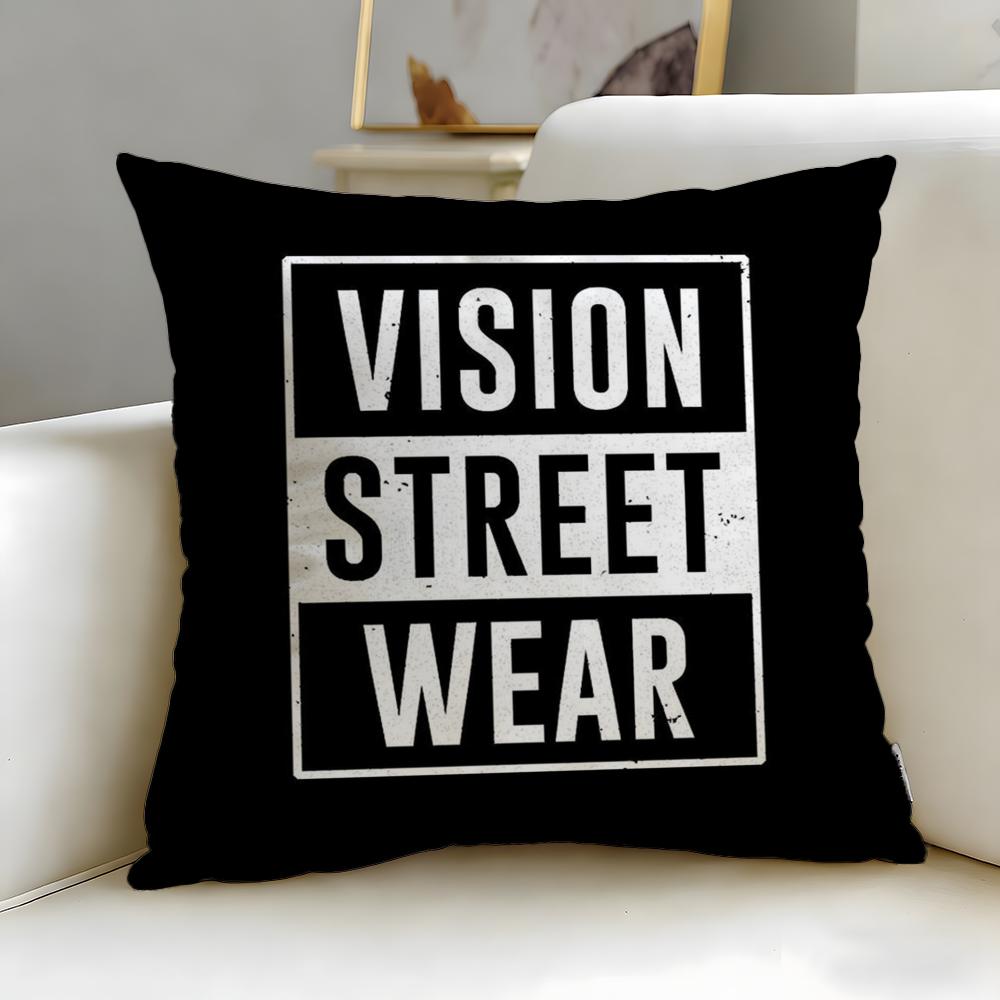 Fashion Vvision Street Weariou Cushion Cover Soft EasyWash Pillow Case Versatile for Couch Bed Travel and Office