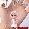 Acrylic Material Hijab Girl Keychain Lightweight Cartoon Key Pendant  Car Key Decoration
