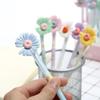 6Pcs Cute Daisy Gel Pen Colorful Floral Flower Shape 0.5mm School Office Accessories Student Writing Stationery Color Random