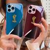 Золотой градиентный змей для iPhone 16 Pro Max 15 Pro 14 13 12 Mini 11 XS Max XR 7 8 Plus SE 2022 Закаленное стекло Чехол для телефона
