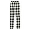 Women's Plaid Print Plush Casual Pants for Fall, Winter and Everyday Wear