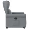 Electric Recliner Chair with Rising Function Light Grey Fabric
