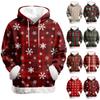 Women's Casual Fashion Print Long Sleeve Hooded Sweatshirt Top