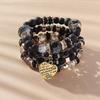 Women Beaded Bracelet Set | Colorful Boho Stackable Trendy Design with Crystal Accents Multilayer Bangle Bracelet | Fashion Stretch Braclets Jewelry